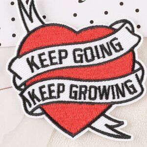 iron on patch - KEEP GOING KEEP GROWING ❤️